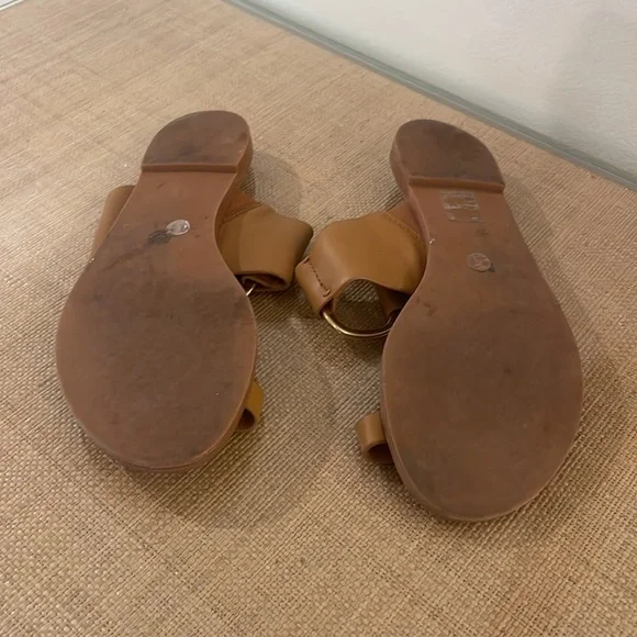 Tory Burch - Brannan Studded Leather Sandals - Tan - Size 7.5 - Picture 5 of 7